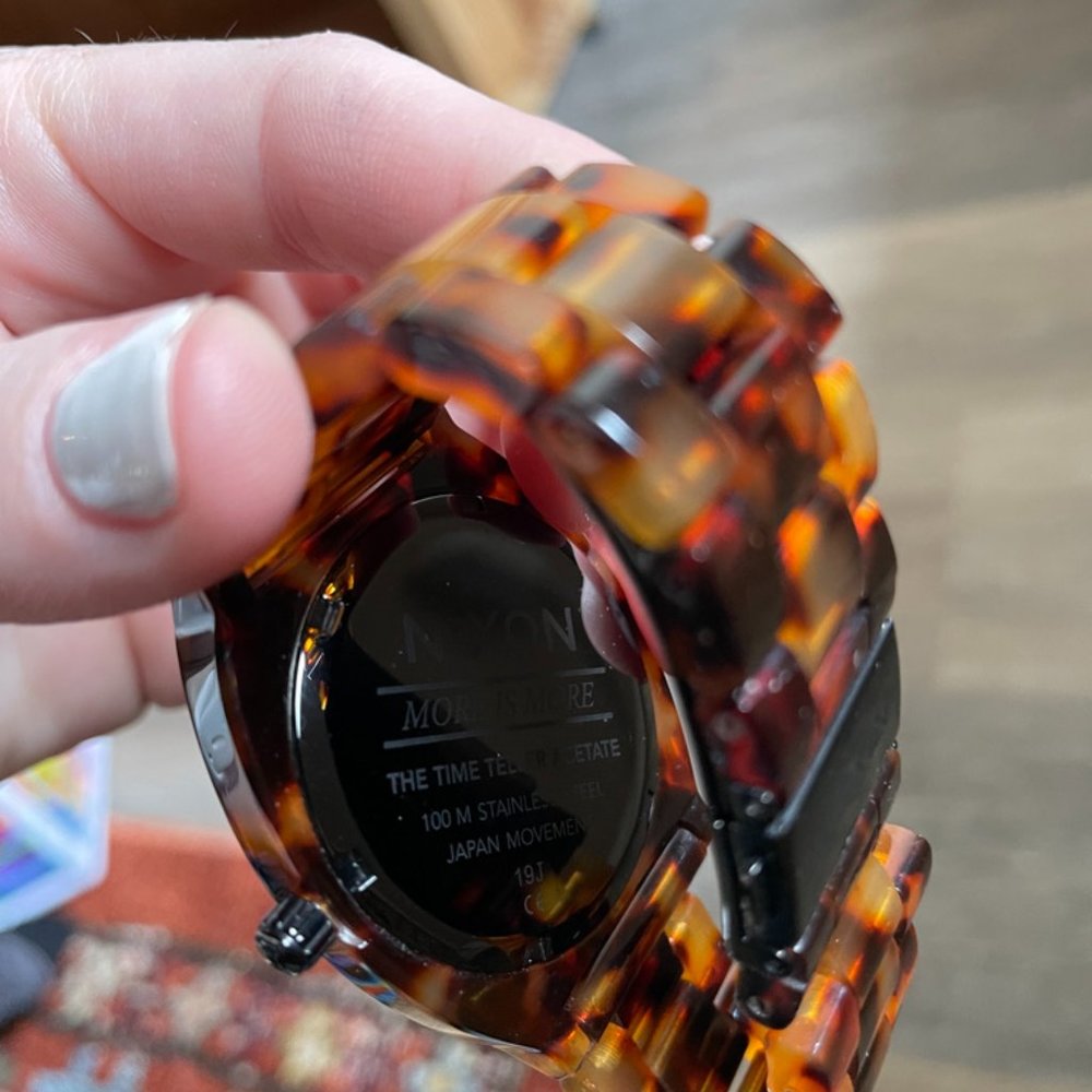 Nixon The Time Teller Acetate Bracelet Watch - Tortoise